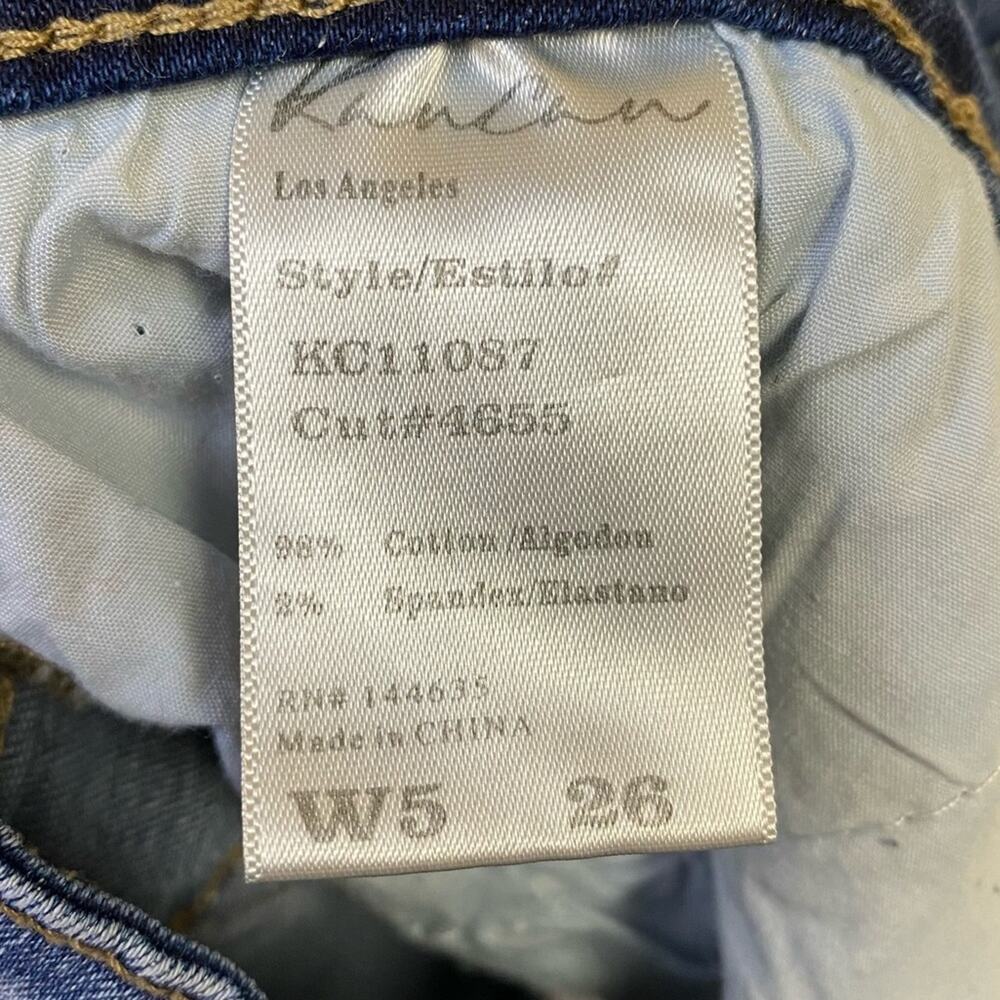 Kancun Women's Blue Denim Distressed Festival Cutoff Shorts Size 26 - Picture 5 of 5